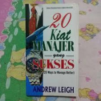Image of 20 Kiat manajer yang sukses